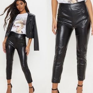 prettylittlething Faux leather trousers